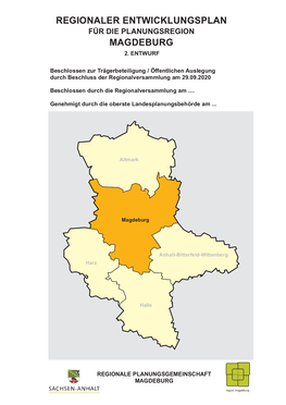 Regionaler Entwicklungsplan Für Die Planungsregion Magdeburg 2