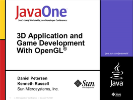 3D Application and Game Development with Opengl®