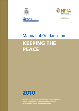 Manual of Guidance on KEEPING the PEACE