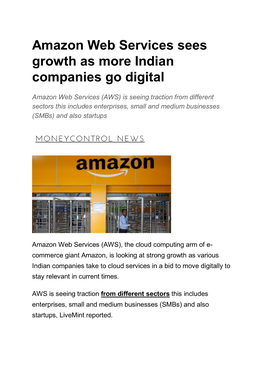 AWS Sees Growth