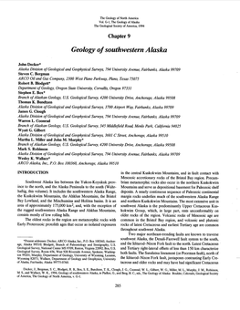 Geology of Southwestern Alaska