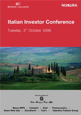 Italian Investor Conference