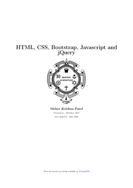 HTML, CSS, Bootstrap, Javascript and Jquery