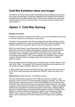 Cold War Gaming