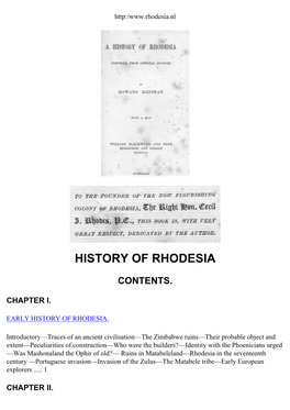 History of Rhodesia