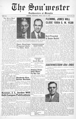 FLEMING, JONES WILL Tuesday Night the President Used His Version of Roosevelt's Fireside Chats to Protect His Enormous Bud- CLOSE Congress Turned a 108Th S