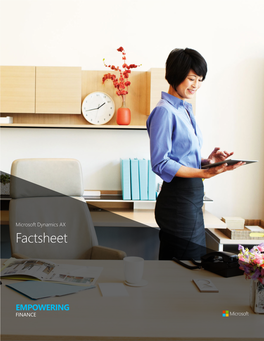 Microsoft Dynamics AX Finance Factsheet