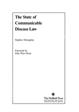 The State of Communicable Disease Law