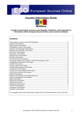 Country Information Guide Moldova