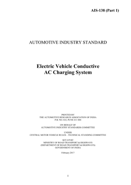 Electric Vehicle Conductive AC Charging System