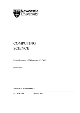 Computing Science