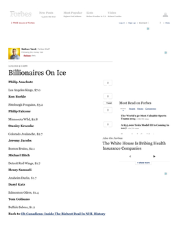 Billionaires on Ice