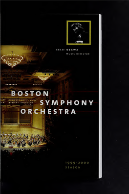 Boston Symphony Orchestra Concert Programs, Season 119, 1999-2000, Subscription, Volume 02