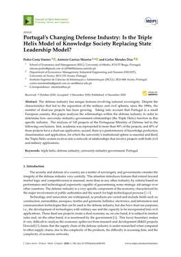 Portugal's Changing Defense Industry: Is the Triple Helix