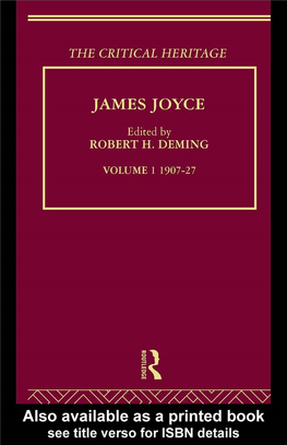 James Joyce, 1907-1927