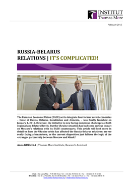 Russia-Belarus Relations | It’S Complicated!