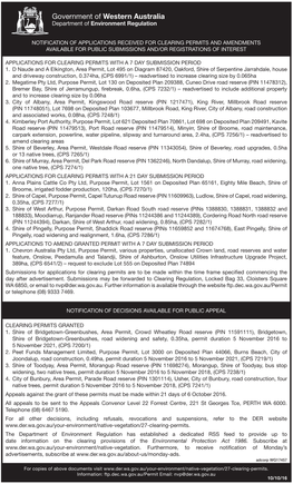 Government of Western Australia Department of Environment Regulation