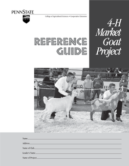4-H Market Goat Project Reference Guide