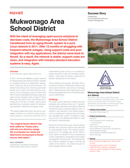 Mukwonago Area School District Transitioned from an Aging Novell® System to a Pure Linux Network in 2011