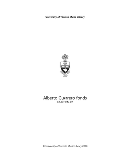 Alberto Guerrero Fonds: Finding