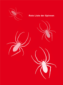 Rote Liste Der Spinnen Inhaltsverzeichnis 1