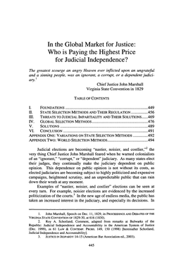 Who Is Paying the Highest Price for Judicial Independence?