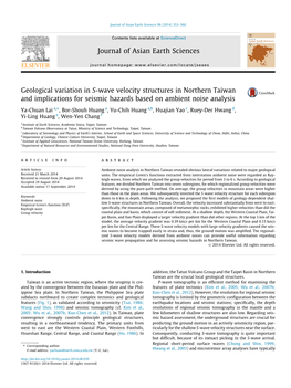 Journal of Asian Earth Sciences 96 (2014) 353–360