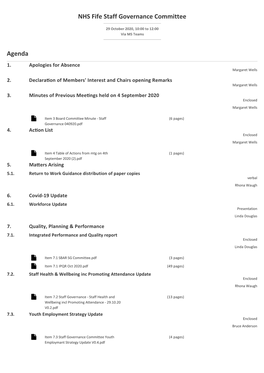 NHS Fife Staff Governance Committee Agenda