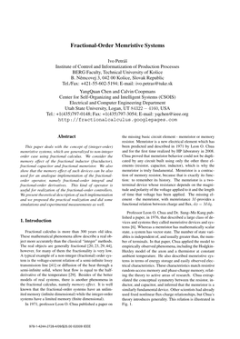 Fractional-Order Memristive Systems