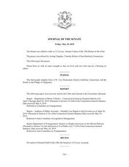 Journal of the Senate 05/10/2019