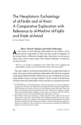 The Neoplatonic Eschatology of Al-Fārābī and Al-ʻāmirī