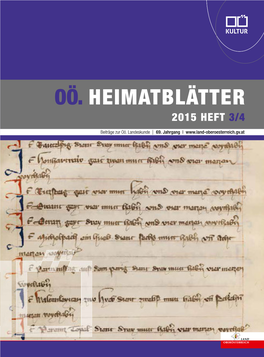 OÖ. Heimatblätter; 2015 Heft