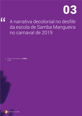 A Narrativa Decolonial No Desfile Da Escola De Samba Mangueira No