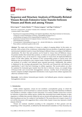 Sequence and Structure Analysis of Distantly-Related Viruses Reveals Extensive Gene Transfer Between Viruses and Hosts and Among Viruses