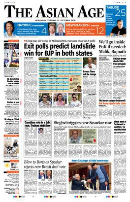 Exit Polls Predict Landslide Win for BJP in Both States