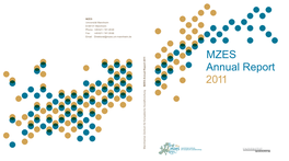 Annual Report 2011 Mzes Für Europäischesozialforschung Für Mannheimer Zentrum 011 2 Annual Report