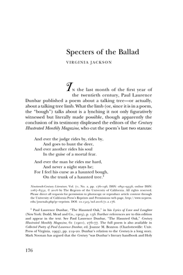 Specters of the Ballad