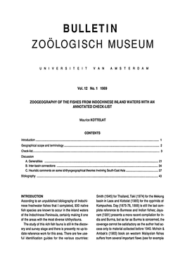 Bulletin Zoölogisch Museum