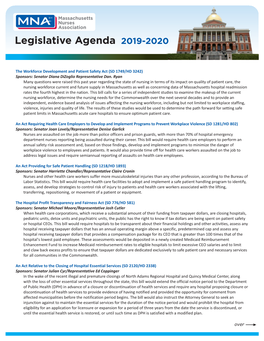 Legislative Agenda 2019-2020