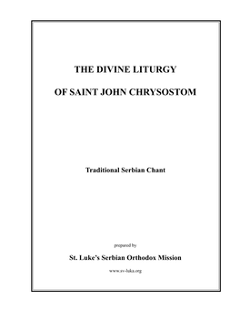 Liturgy for Cantors