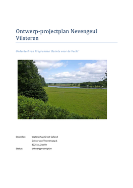 Ontwerp-Projectplan Nevengeul Vilsteren