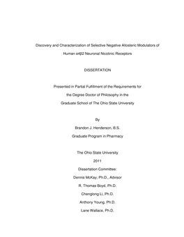 Discovery and Characterization of Selective Negative Allosteric Modulators Of