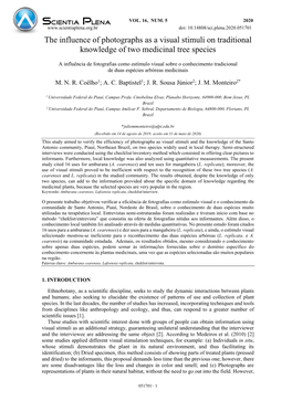 The Influence of Photographs As a Visual Stimuli on Traditional Knowledge of Two Medicinal Tree Species