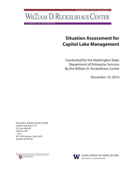 Situation Assessment for Capitol Lake Management Report