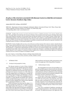 Zoophycos-Like Structures Associated with Dinosaur Tracks in a Tidal-Flat Environment: Lower Jurassic (Southern Alps, Italy)