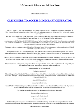 Is Minecraft Education Edition Free