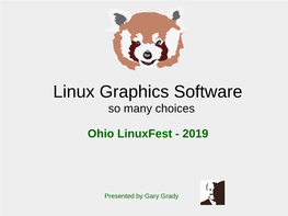 Linux Graphics Software So Many Choices