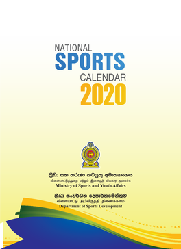 Sports Calendar 2020 1 Contents