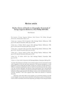 The Journals of George Augustus Robinson at Port Phillip 1839–1852