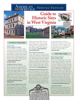 Guide to Historic Sites in West Virginia